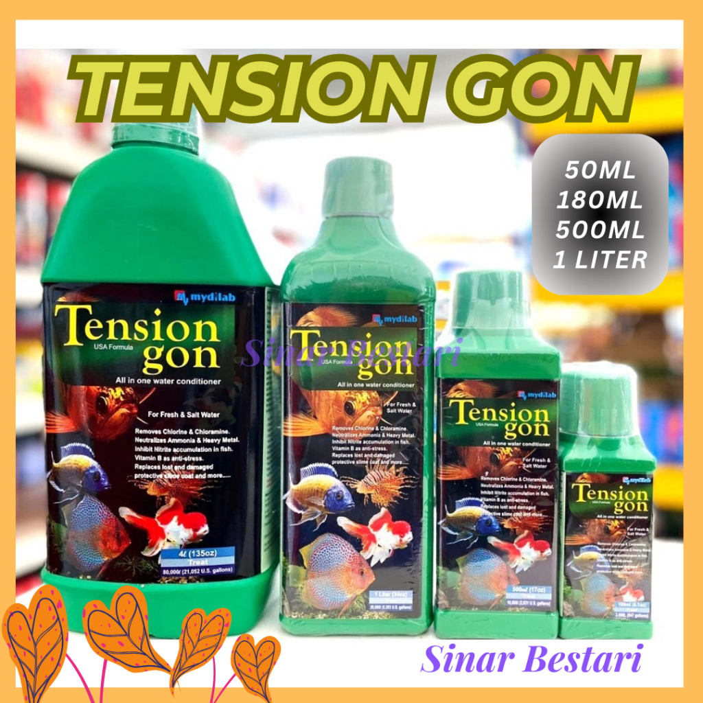 Tension Gon 500ml Antichlorin Anti Chlorine Antichlorine Fish Aquarium Ikan Akuarium Mydilab Tensiongon mydilab