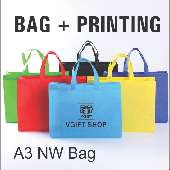 [50/100/150] A3 NW Bag +1 Colour Printing, Non Woven Bag Paling Murah, Shopping Bag, Tote Bag Print Bag
