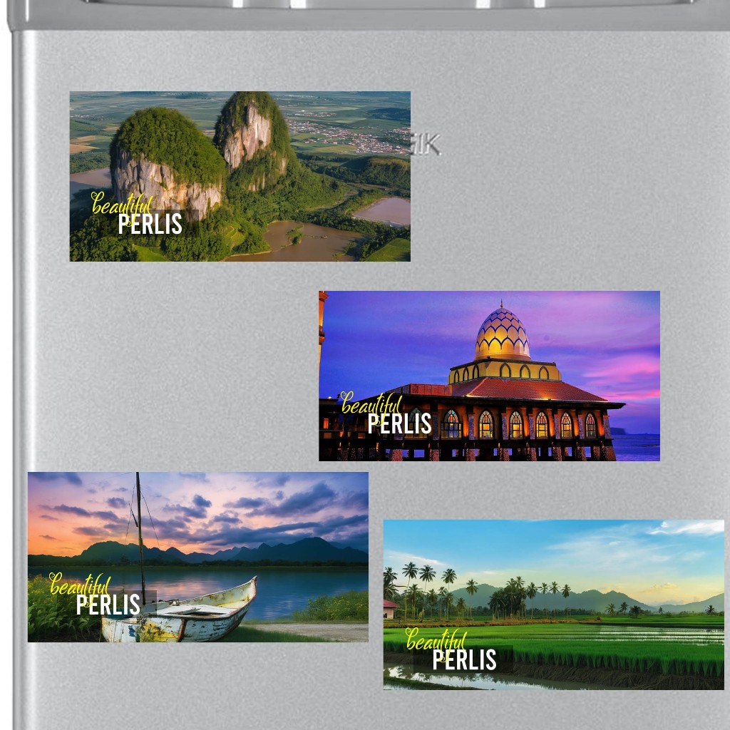 Perlis Gift Souvenir Fridge Magnet Sheet 10 cm x 5 cm