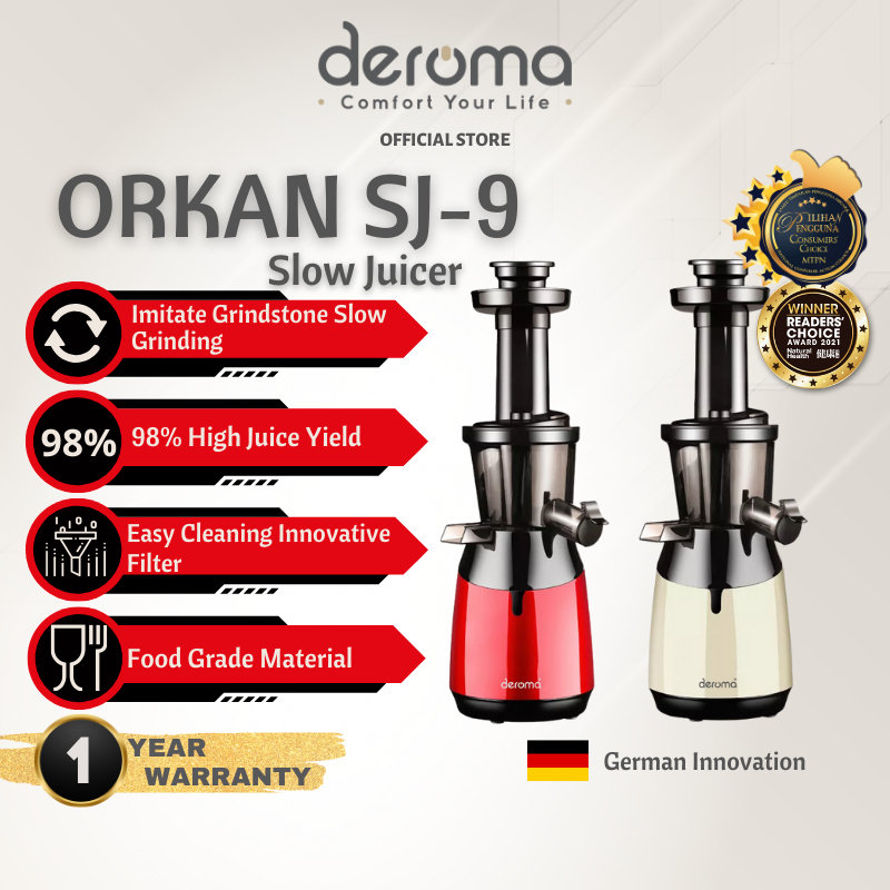 Deroma ORKAN SJ-9 Fruit Slow Juicer Fruit Vegetable Juice Blender