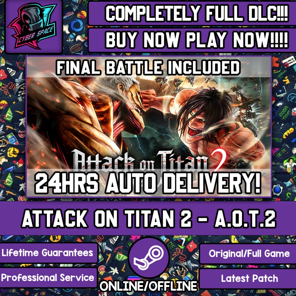 Attack on Titan 2 AOT 2 [Auto Delivery] [Steam Online & Offline] Cyber Space PC Game