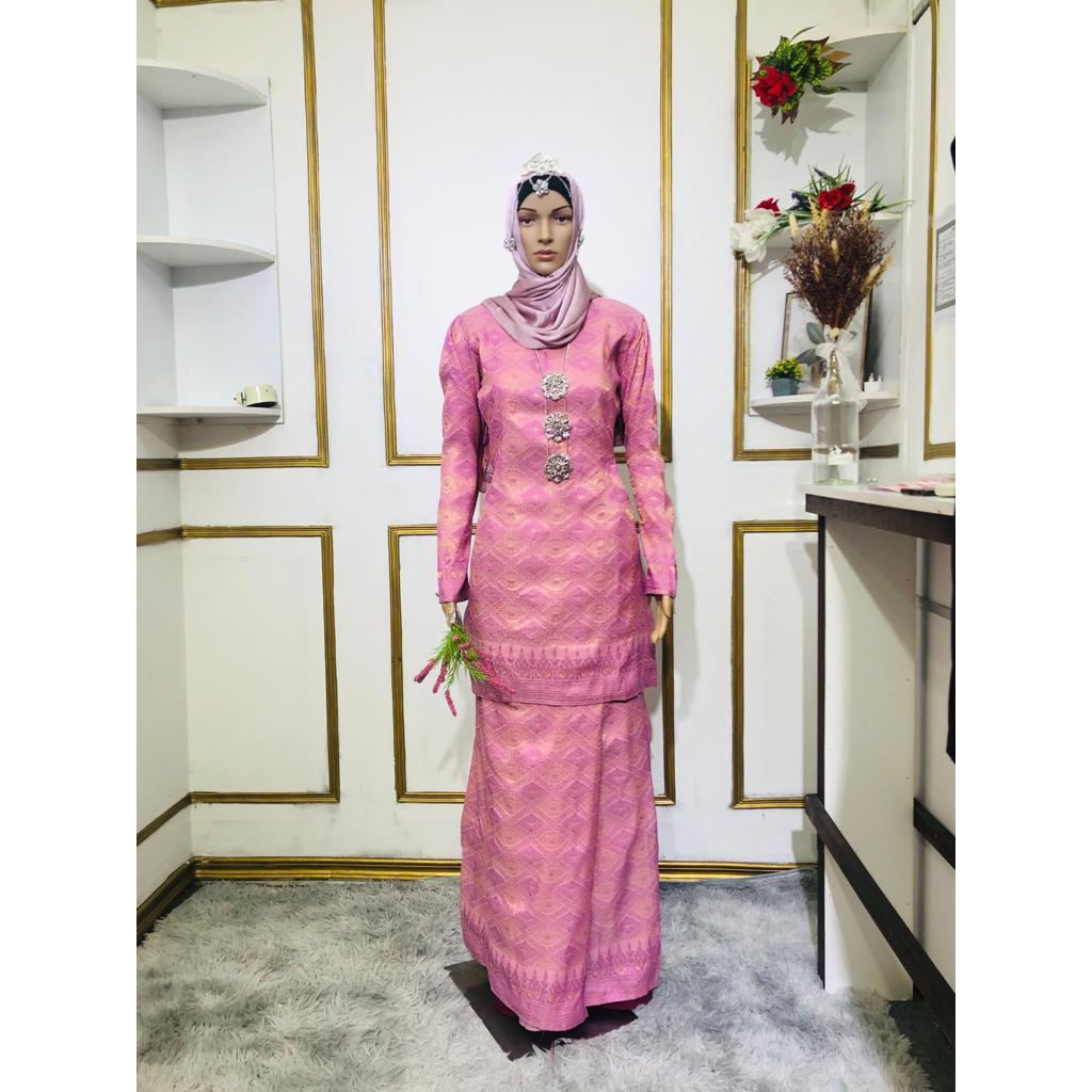 (CLEARANCE STOCK) Baju Kurung Songket Tenun Songket Asli Baju Kurung Moden Baju Raya Viral 2024