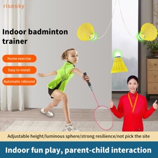 Badminton Training Trainer Solo Sport Exercise Equipment Practice Aid Serve Hopper Self-Study Rebound Kid Toy Indoor LED