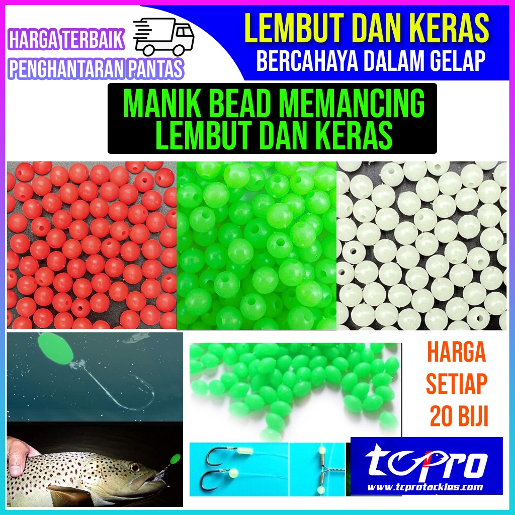 Luminous Keras Lembut Merah Hijau Putih Bead Light Fishing Floats Plastic Sea Stoppers Glowing Balls Night GID