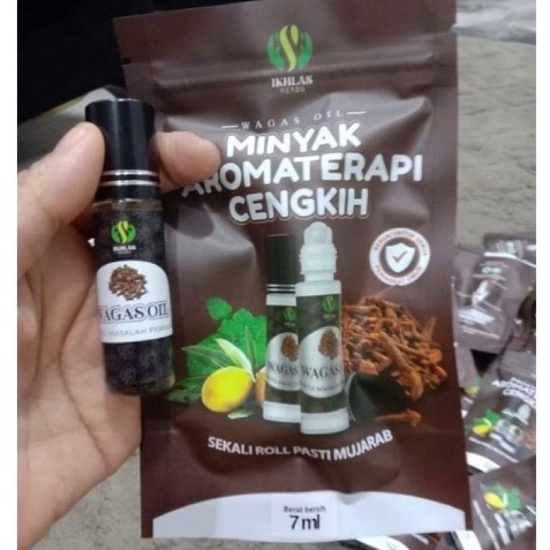 IKHLAS Minyak Aromaterapi Cengkih Wagas Oil Cengkih 7ml | Original Ikhlas Oil HQ Arai Oil halia Migrain Stress Roll on