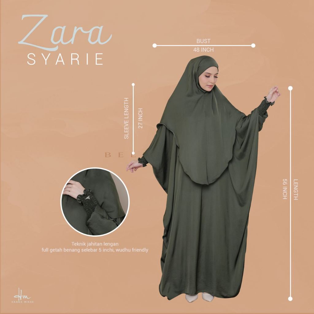 HANNA MIRAE Zara Syarie Jubah and Jilbab Free Niqab