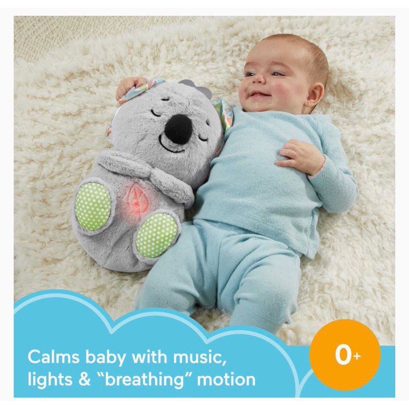 Fisher Price Soothe 'n Snuggle Koala Musical Cuddly Toy With Realistic Breathing Movements FOC Battery