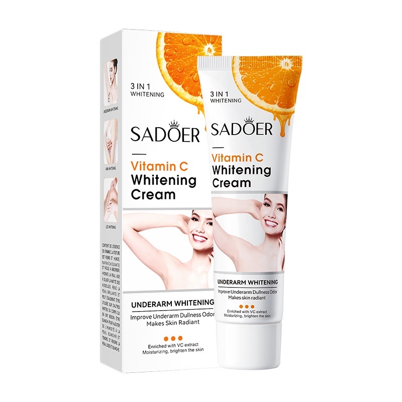 ROREC SADOER Vitamin C Whitening Cream Fresh Orange Essence Hydrating Moisturizing Underarm Whitening Cream 50g