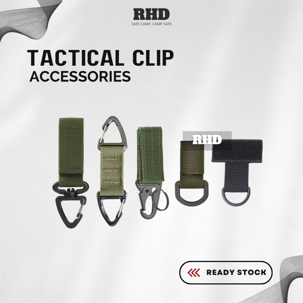 Tactical Clip EDC Velcro Belt Nylon Outdoor Camping Tactical Survival Military Molle Hook Carabiner Gear Bag