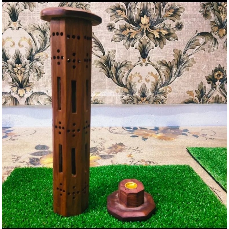 Wooden Handcrafted Agarbatti/Incense Sticks Holder/bathi PASU KAYU EXCLUSIVE/PASU BAKHOOR/