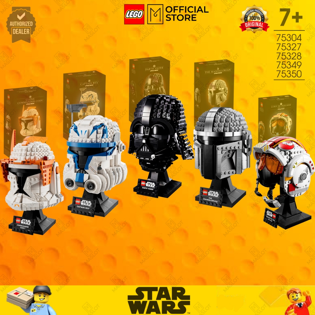 LEGO STAR WARS Clone Cody 75350 |Captain Rex 75349 |Luke Skywalker 75327 |Mandalorian 75328 |Darth Vader Helmet 75304
