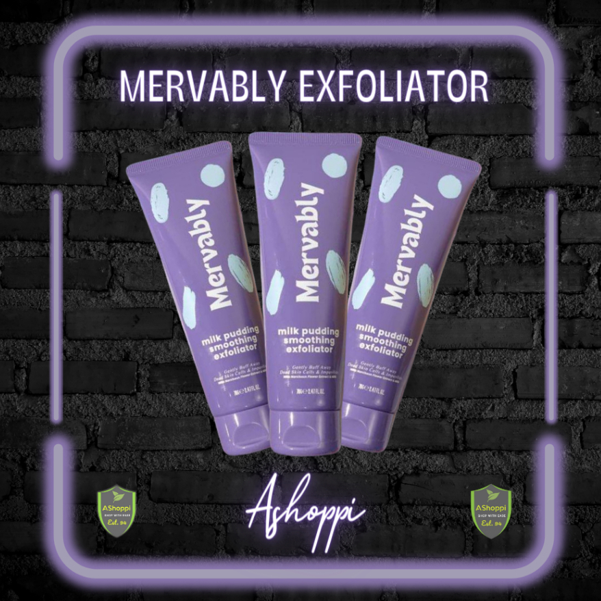 FREE SHIPPING ORIGINAL HQ MERVABLY MILK PUDDING EXFOLIATOR MENGATASI KULIT KUSAM KERING MENGELUPAS MERVABLY MASK