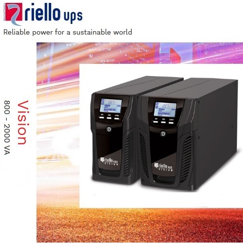 LONG HOURS BACKUP * HOT SWAP BATTERY * RIELLO VISION UPS ITALY VST1100 UPS Backup Battery 1100Va 880W - AVR - SURGE