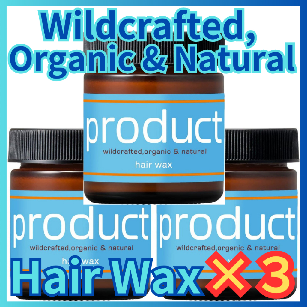 【Direct from Japan】The Product Wildcrafted, Organic & Natural Hair Wax 42g Set of 3 Made in Japan