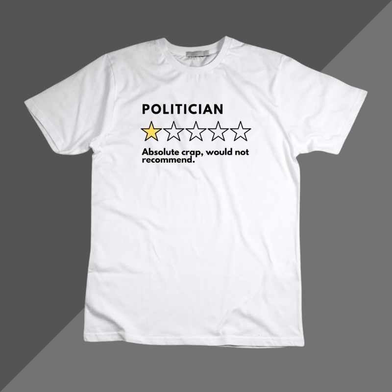 POLITICIAN RATING ROUNDNECK SHORT SLEEVE T SHIRT