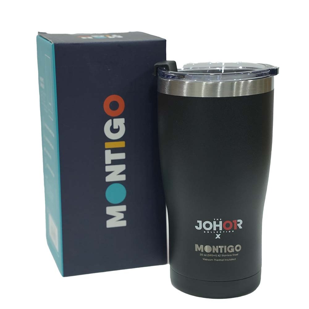 Montigo Knight's Tumbler (590ml/20oz) - Durable Stainless Steel Temperature Retention, Spillproof X TJC