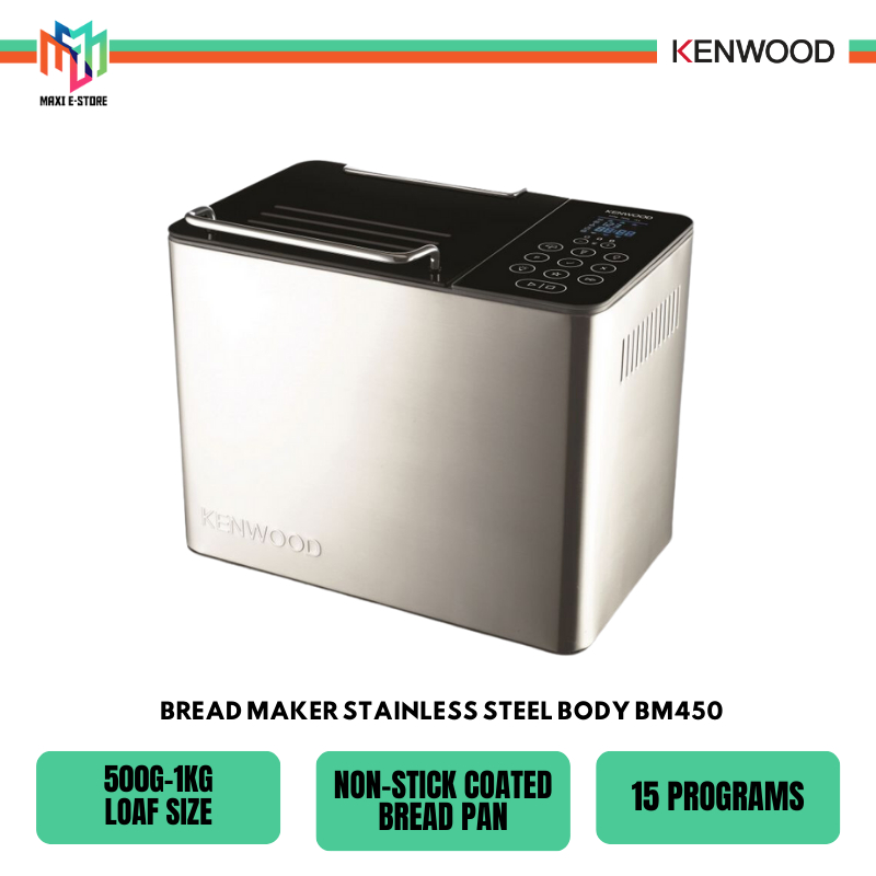 Kenwood BM450 KN650A Bread Maker 500g-1kg Loaf / Electronic Knife Multipurpose 17cm Blade BM450 KN650A Mesin Pembuat Rot