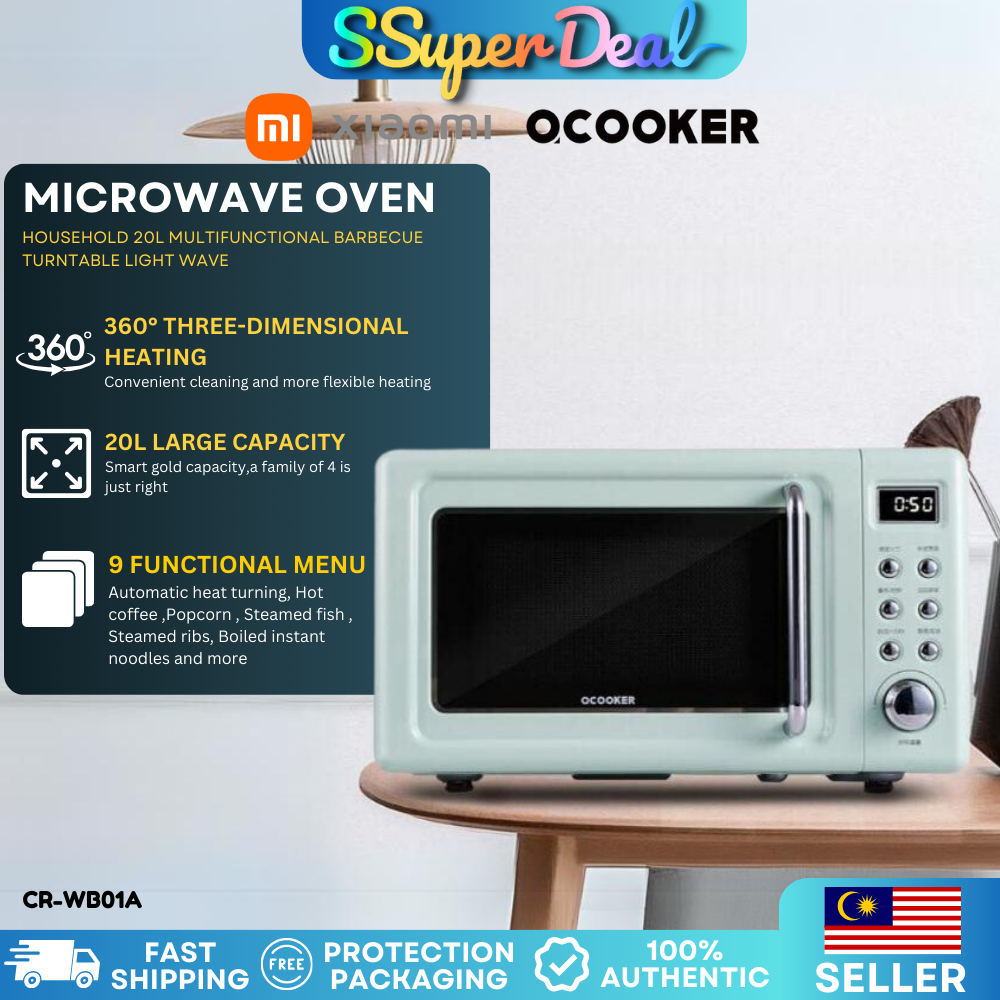 Xiaomi OCOOKER 20L Microwave Oven (20L Large Capacity , Child Lock Feature , Smart Deodorization Feature) 小米生态微波炉圈厨智能微波炉