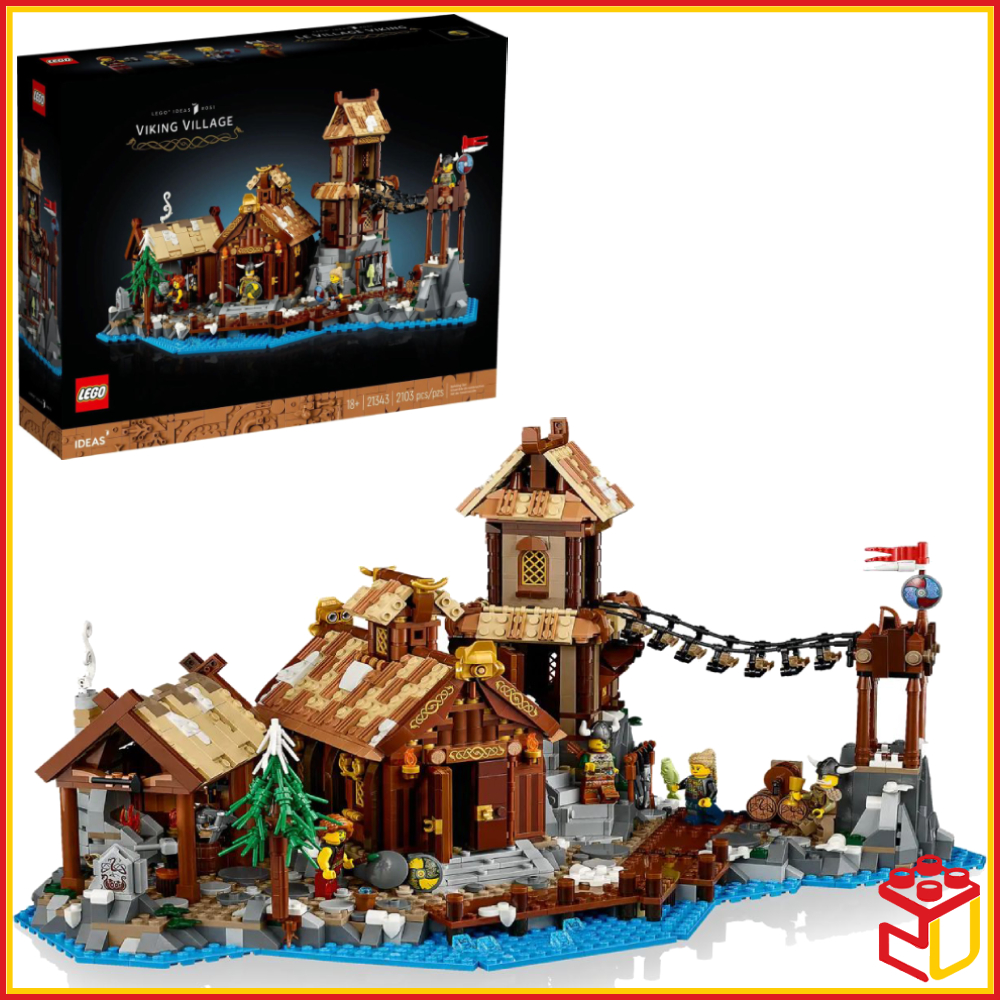 (Ready Stock) 21343 Lego Ideas Viking Village Building Toy (2103 Pieces)