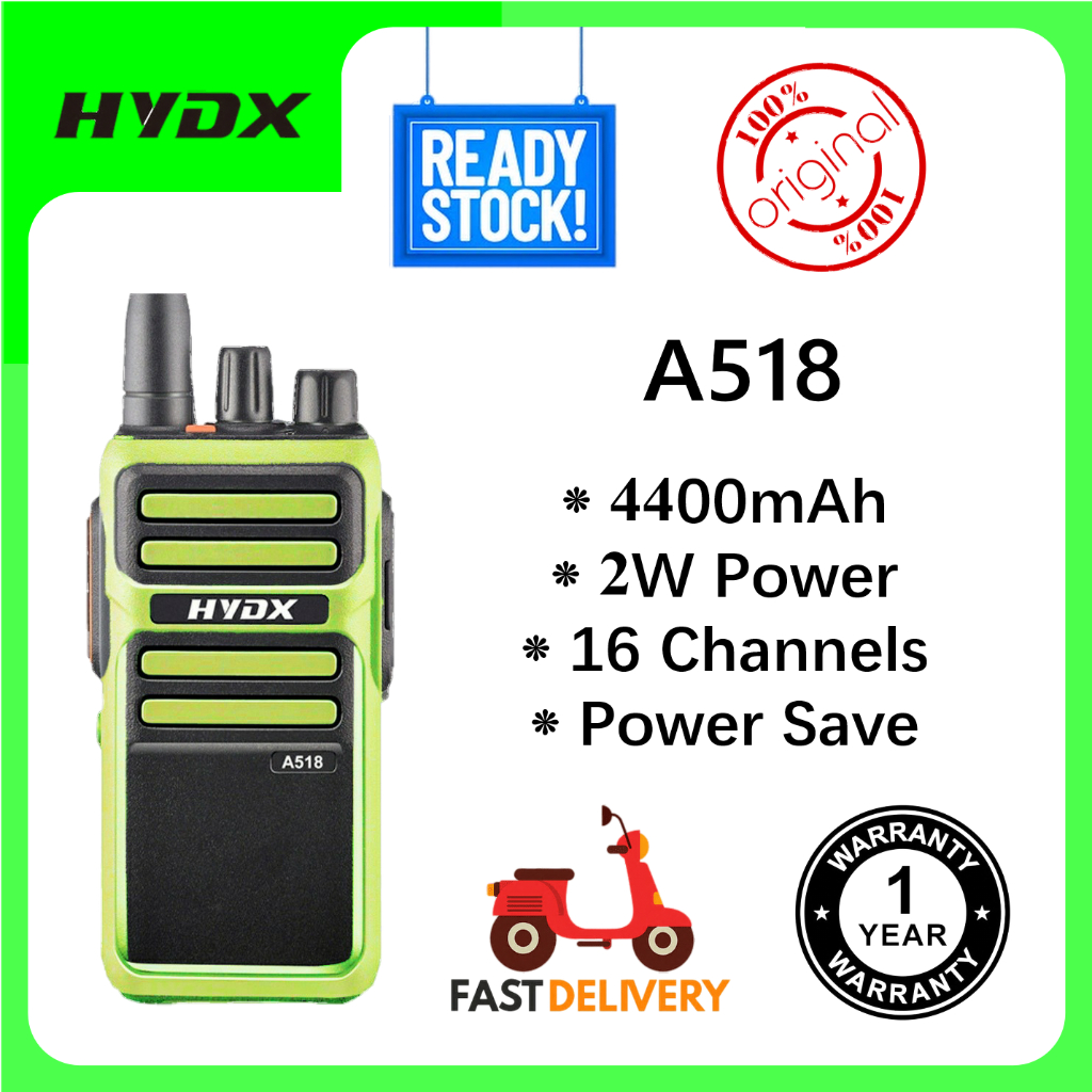 Original 100% HYDX A518 Wireless FM Walkie Talkie VHF UHF Radio Type-C Charging Scrambler CTCSS / DCS Encryption