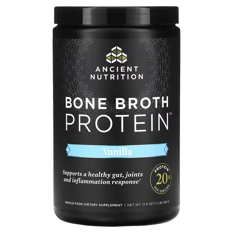 Ancient Nutrition, Bone Broth Protein [ flavour ; pure, chocolate, salted caramel, turmeric, vanilla ]