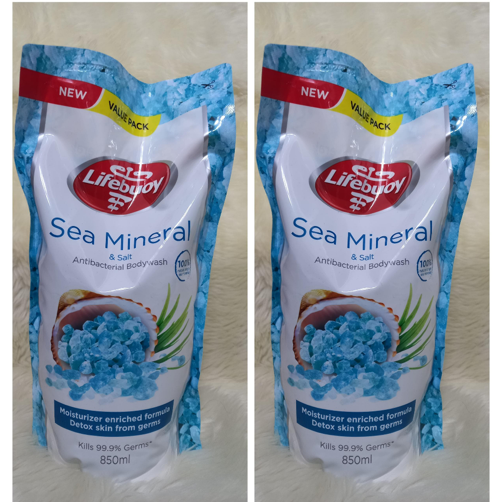 Lifebuoy Anti Bacteria Body Wash Sea Mineral & Salt Refill 850ml / 850ml x 2 packs