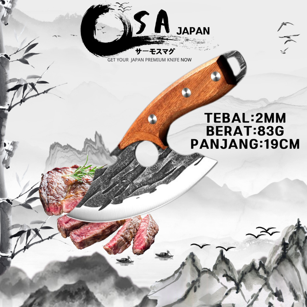 Pisau Jepun Berkualiti🎌 Premium Quality Sharp Chef Knife Pisau Dapur Pisau Lapah Pisau Buah Pisau Tajam Pisau Daging Ori