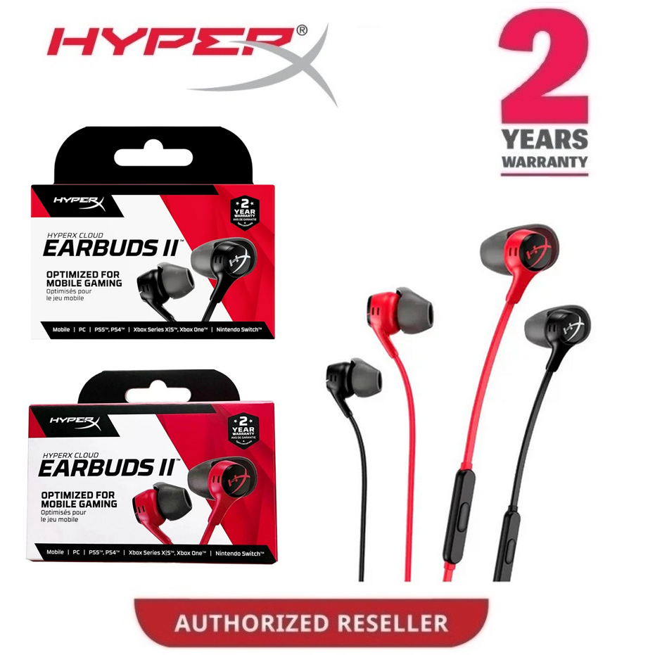 HYPERX CLOUD EARBUDS / CLOUD EARBUDS II GAMING HEADPHONES WITH MIC [ RED / BLACK ]