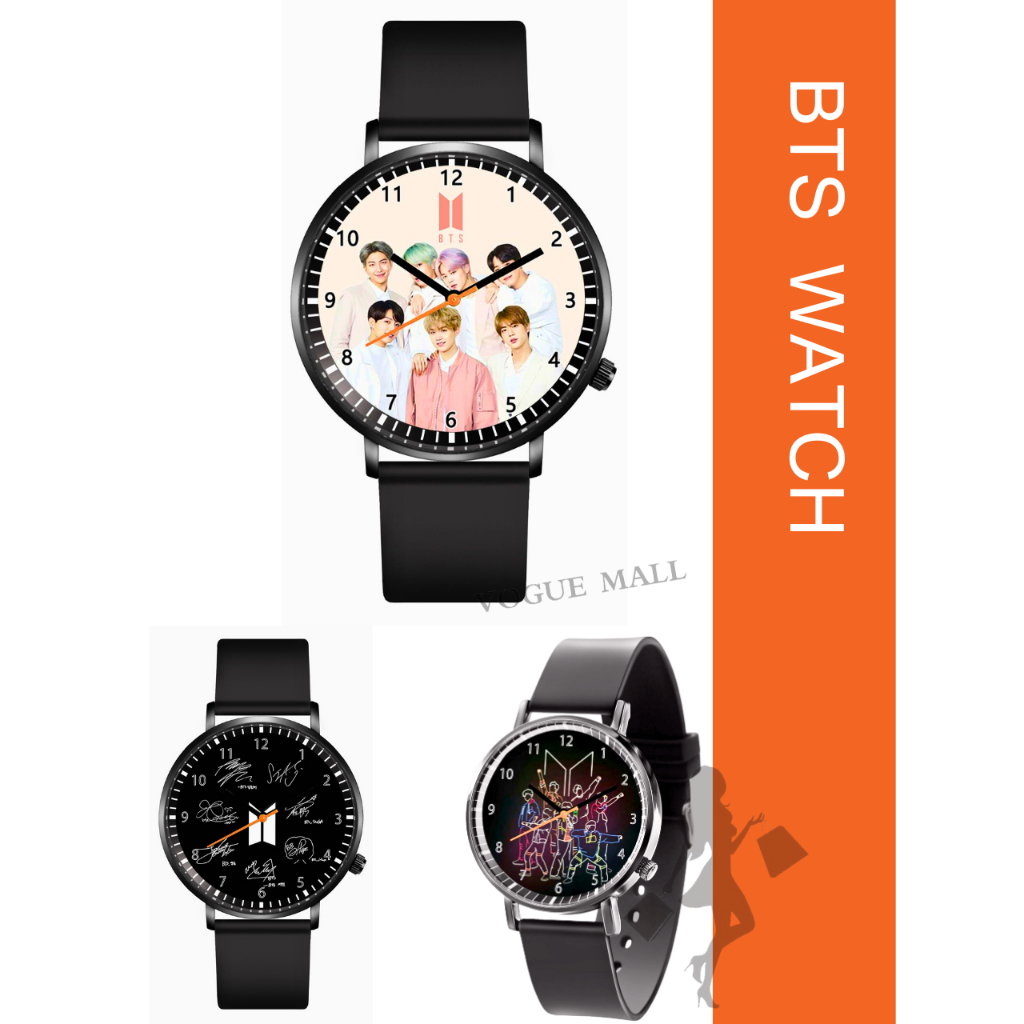 Malaysia Ready StockKPOP ARMY BTS Watch JIMIN JIN V SUGA JUNG KOOK J-HOPE Silicone Watch Birthday Present