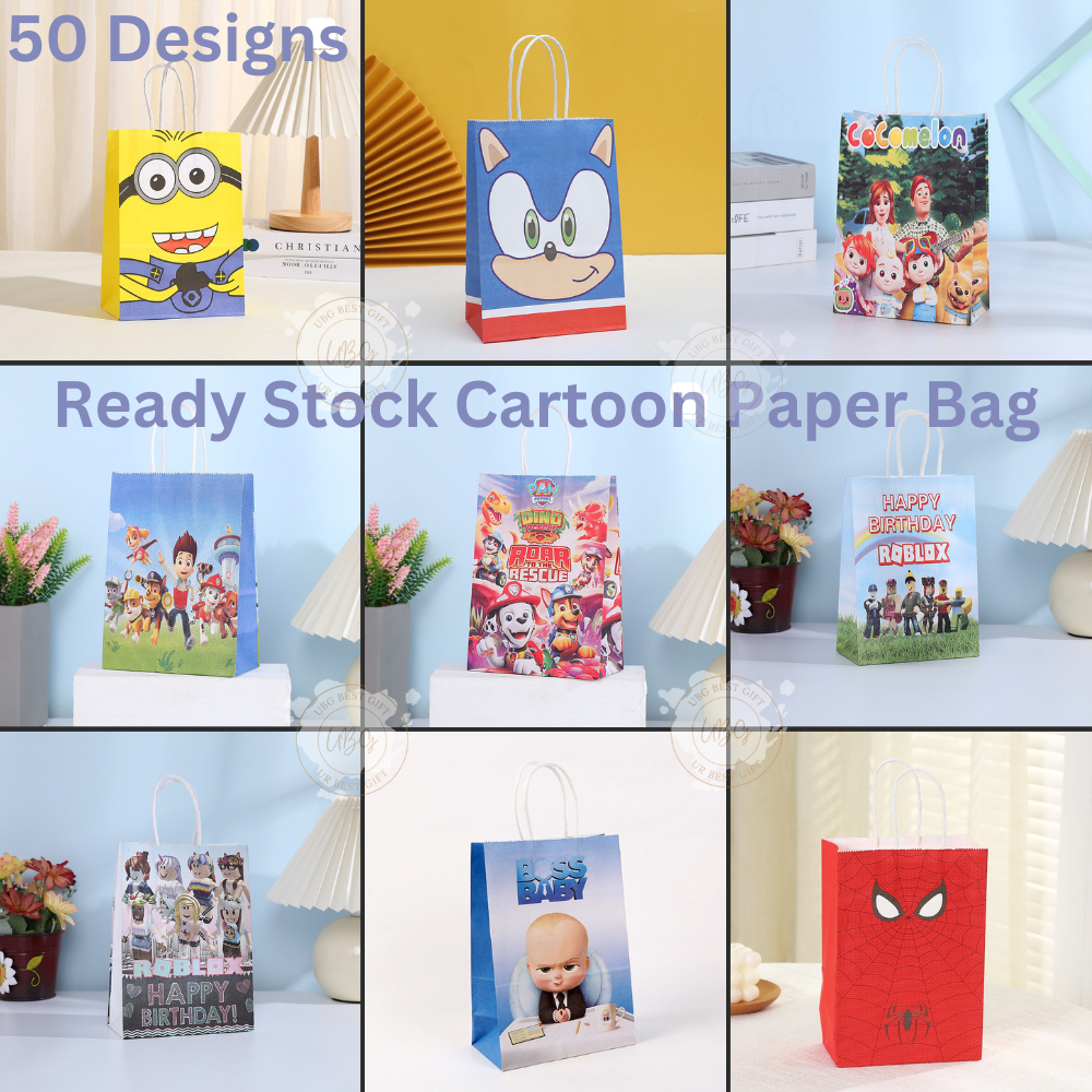 New Arrival spiderman Roblox Dinosaur Batman Iron Daisy Disney paper bags