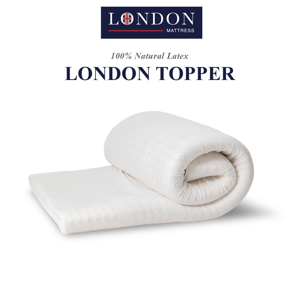 London Mattress | Natural Latex Mattress Topper - Single/Super Single/Queen/King (Pelapik Tilam Getah Asli)