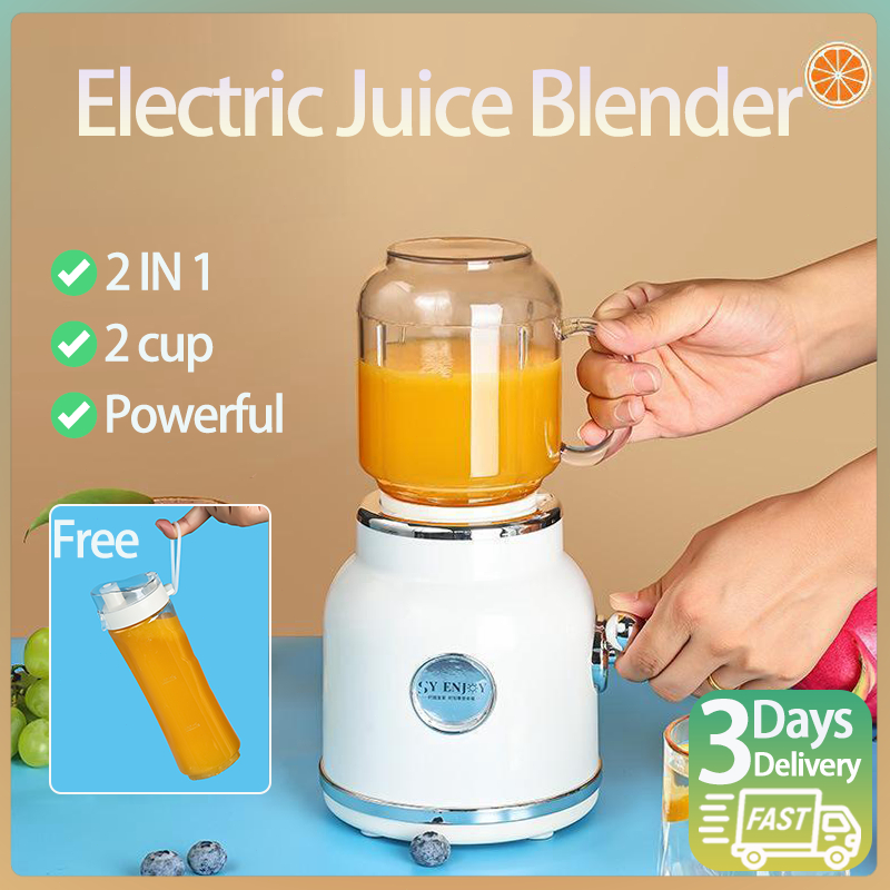 Fruit blender mini blender slow juicer copper blender 2 Cup Multi-functional 2 IN 1 Portable Mesin Jus Buah 果汁機果汁分离榨汁机