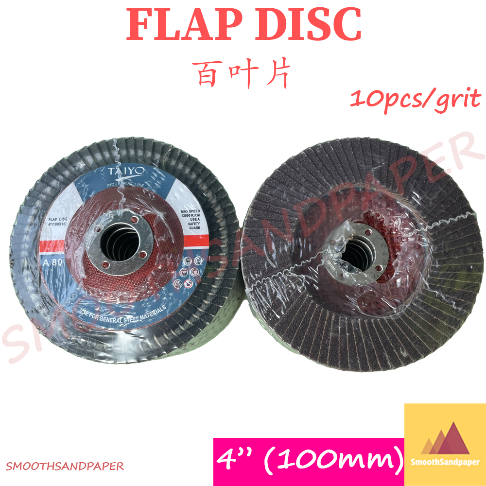 Flap Disc 4" ( 100mm x 16mm ) Sand Paper Abrasive/Sanding Grinding/Angle Grinder/Kertas Pasir Grinder 百叶片打磨片特厚砂布轮 image 6