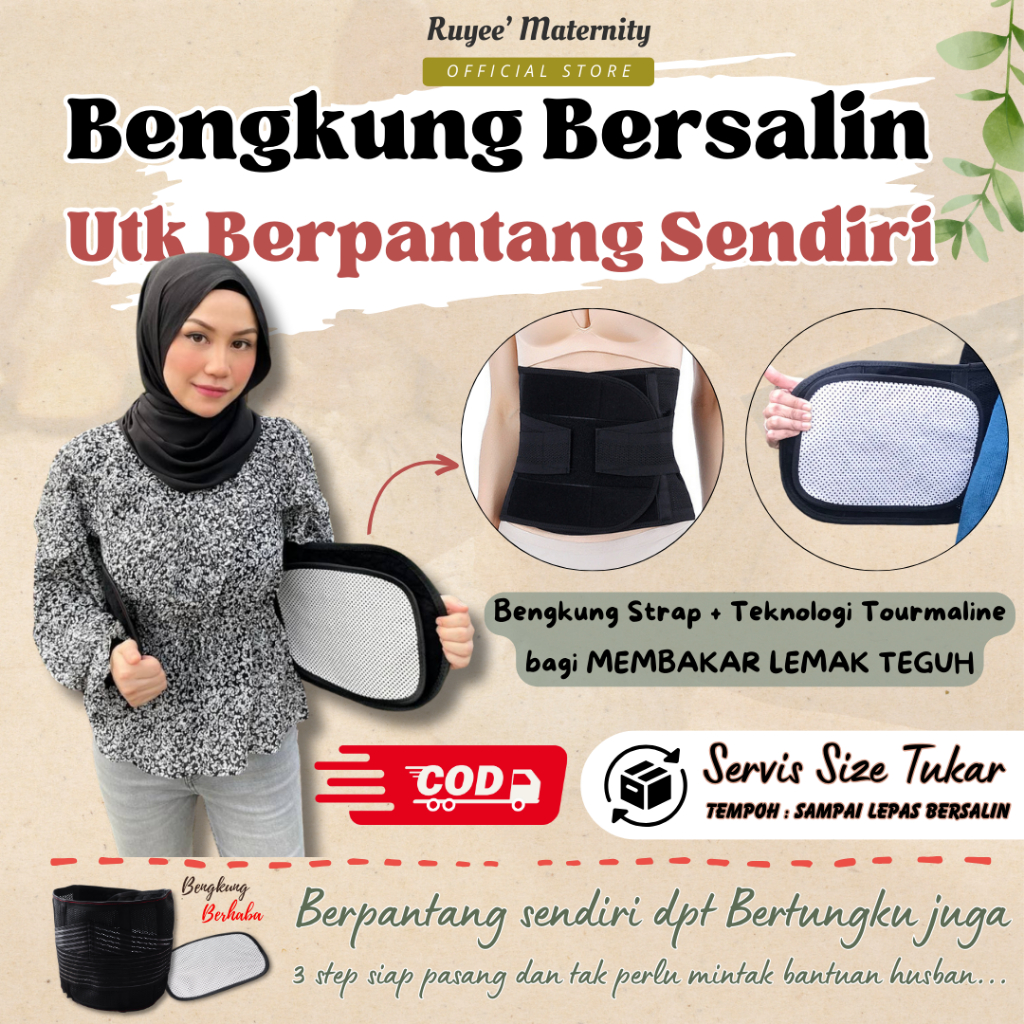 Bengkung Berhaba Membakar Lemak-Bertungku |Corset Bersalin|Kurus|Set Berpantang|Moden Wanita|Sakit belakang|Perut Buncit