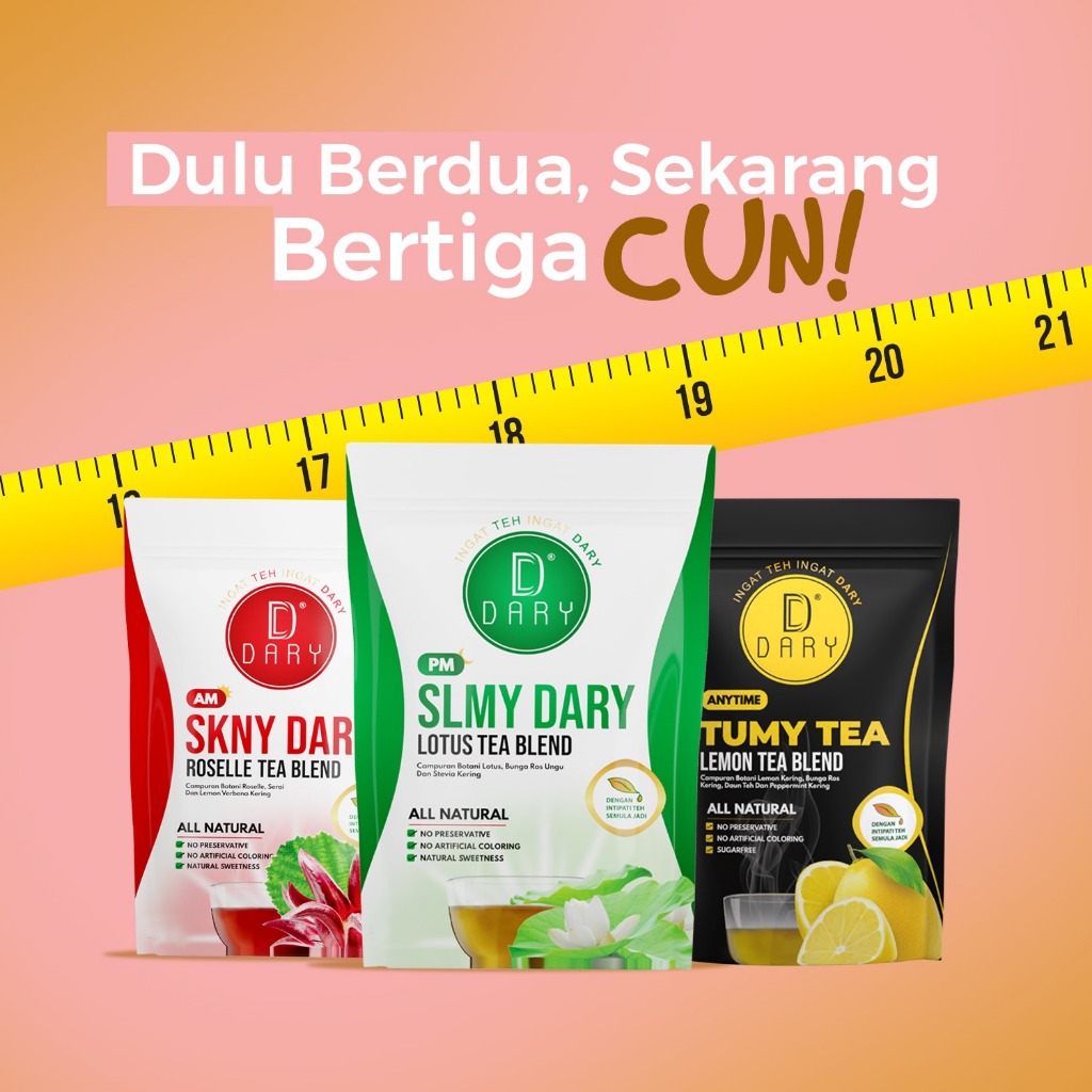 [SALE ] DARY TEA SLMY SKNY TUMY SET GREEN RED LEMON DARY TEA SLMY SKNY SLIMMING DETOX TEA TEATOX TEA