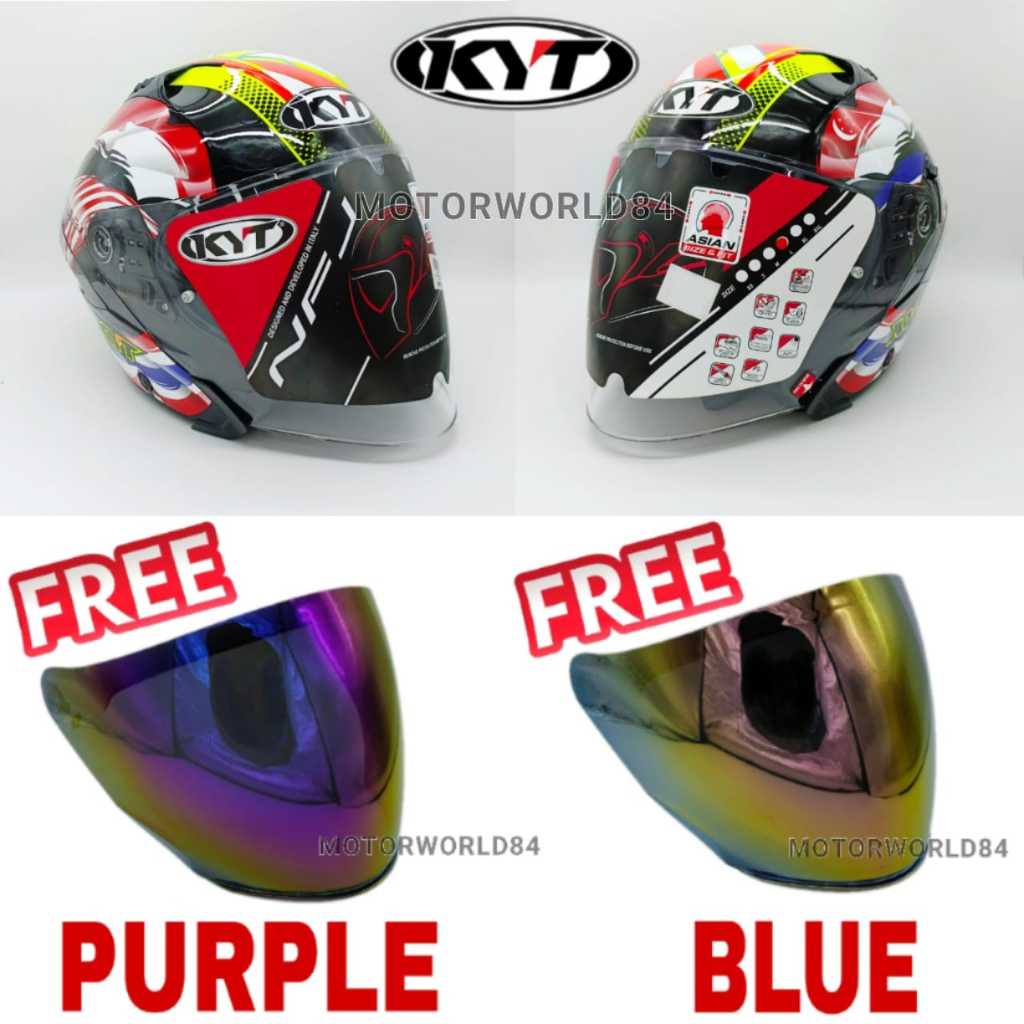 HELMET KYT NFJ NO BIKE NO LIFE HELMET V2 ORIGINAL KYT HELMET LIMITED PRODUCTION MALAYSIA