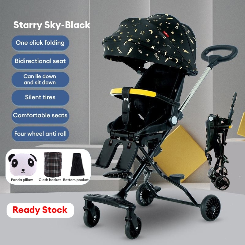 [Ready Stock]Magic Stroller Baby 360 Rotating Kids Stroller Two Way Magic Strollers Lightweight Foldable Baby Stroller