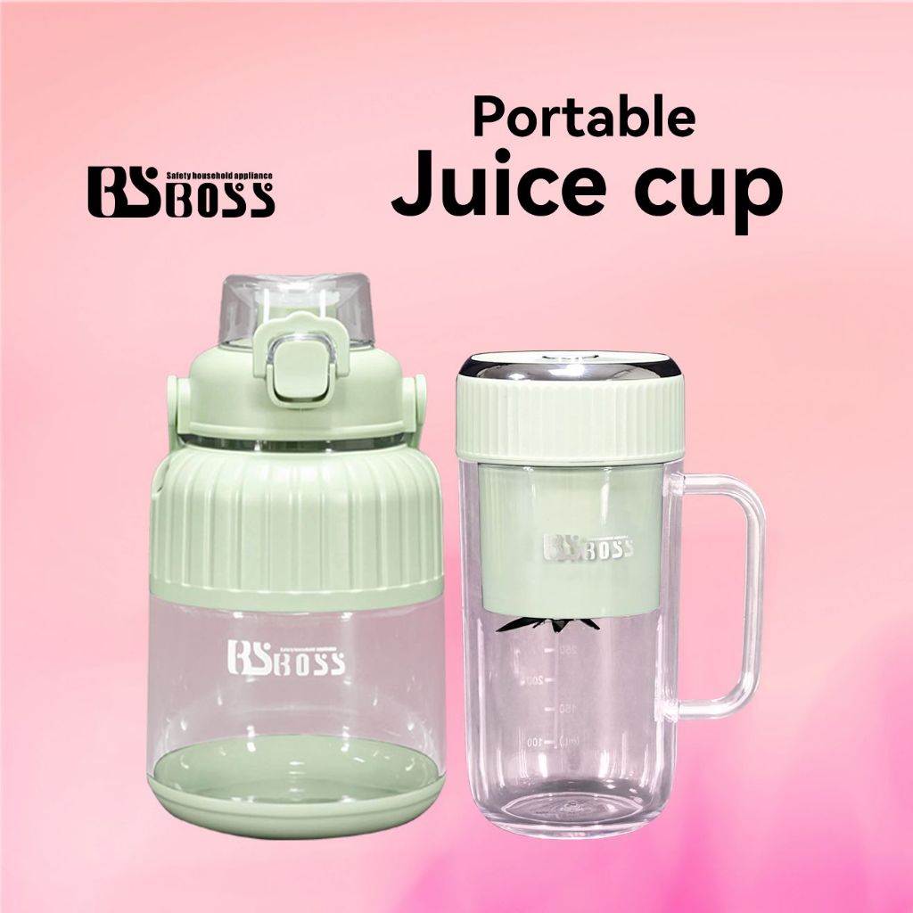 BSBOSS 4 Blades Mini Blender Juice Fruit Blender Buah Portable Blender Jus Blander Mini Portable Juice Blender