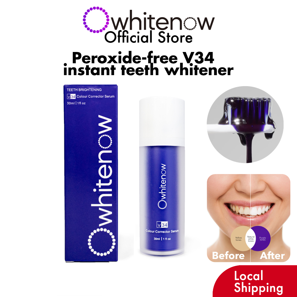 Whitenow™ V34 Toothpaste Colour Corrector Serum Tooth Stain Removal Purple Hismile Teeth Whitening Gigi Serum Ubat Pemut