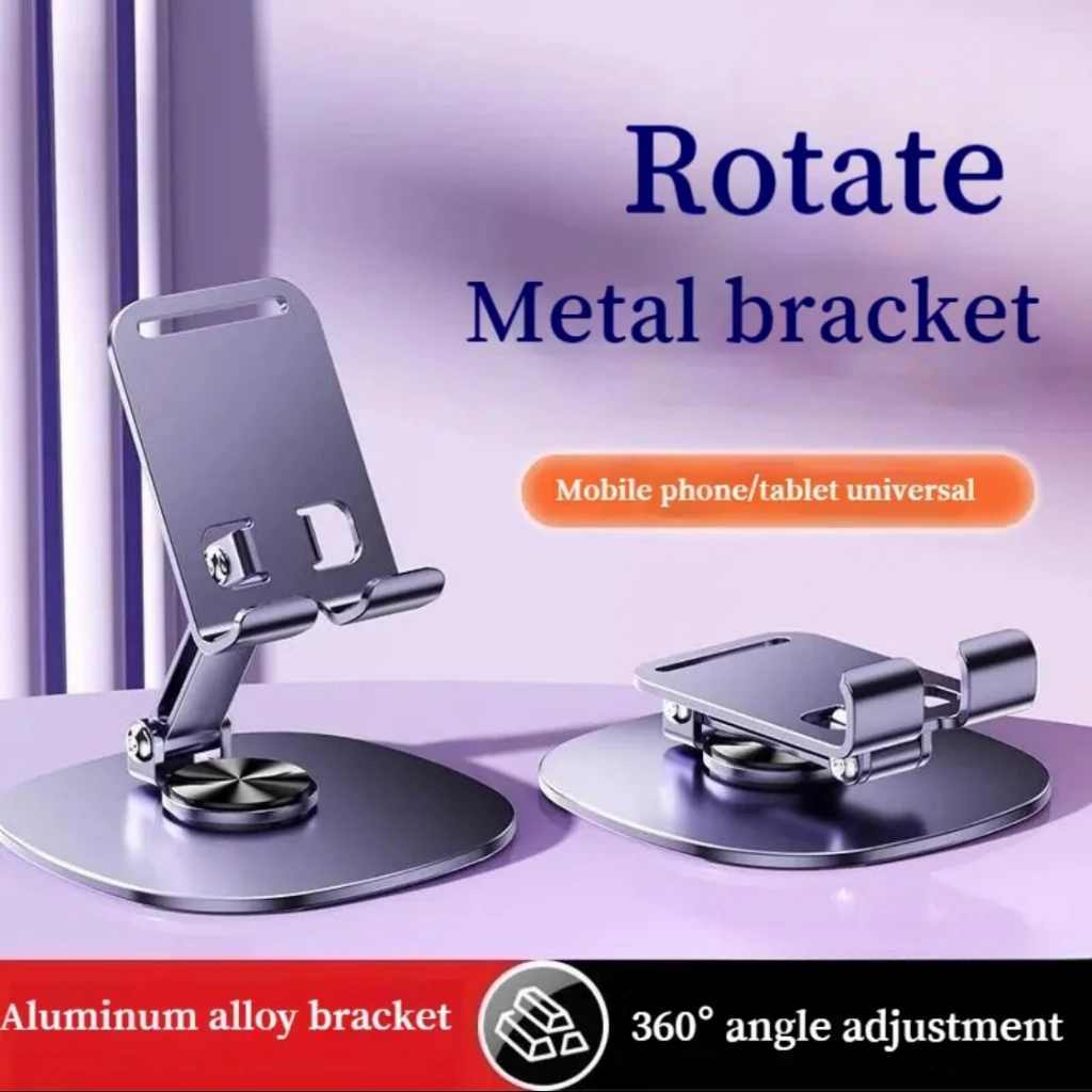 360 Rotatable adjustment & Foldable Metal Phone Stand Holder Mobile Phone/Tablet/Tab/Desktop Lifter