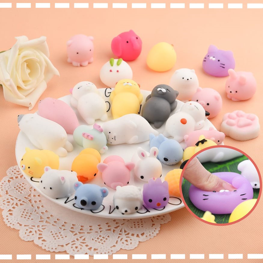(1 PC) Cute Squishy Toy Mini Animal Antistress Ball Squeeze Rising Fidget Soft Mochi Sticky Stress Relief Toys Pop It