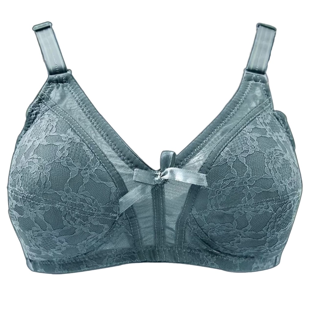 Plus-Size Bra Cup B/C FULL CUP 3-Hook Wireless Bra / Baju Dalam Bra Wanita Penuh Tutup Tanpa Dawai Underwear Cotton