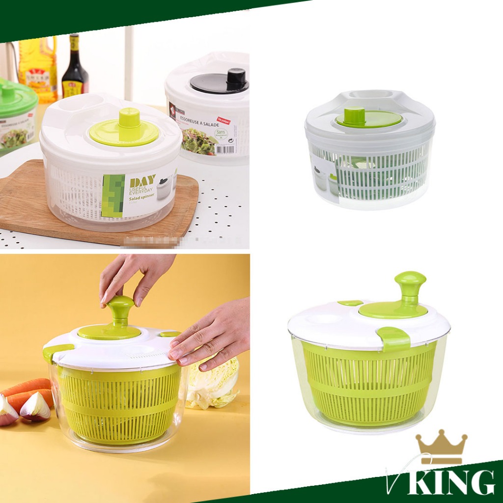 SALAD SPINNER PEMUTAR SALAD WASHING SALAD WASHER CUCI SALAD DEHYDRATOR DRYING WATER DRAIN BASKET