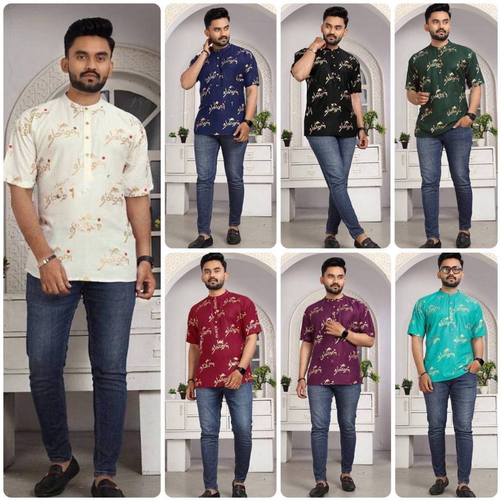 Trendy Cotton Foil Print Shirt For Man.