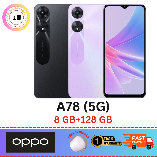 OPPO A78 5G (8GB RAM+128GB ROM) Smartphone 6.56", MediaTek Dimensity 700 -1 YEAR WARRANTY