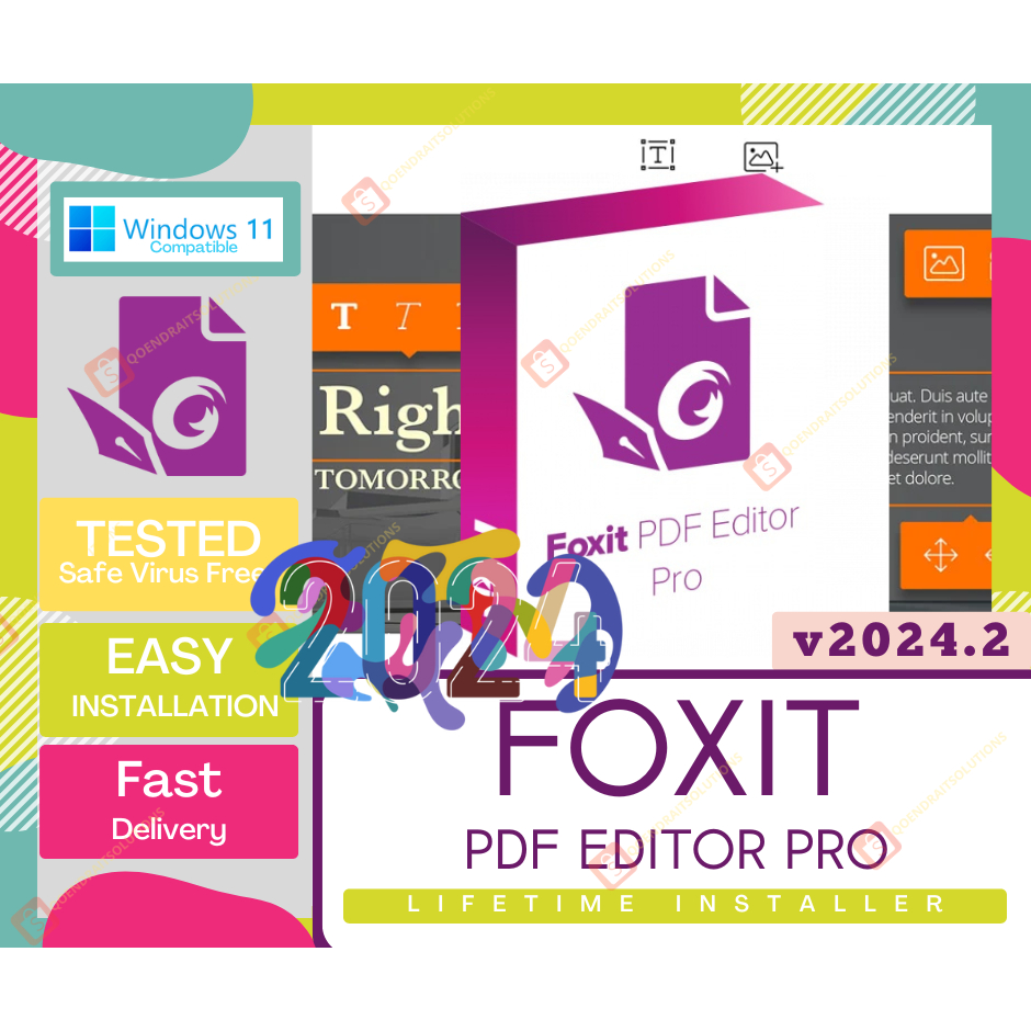 Foxit PDF Editor Pro 2024 .LATESTVideo Install Provided | Full Version | Lifetime