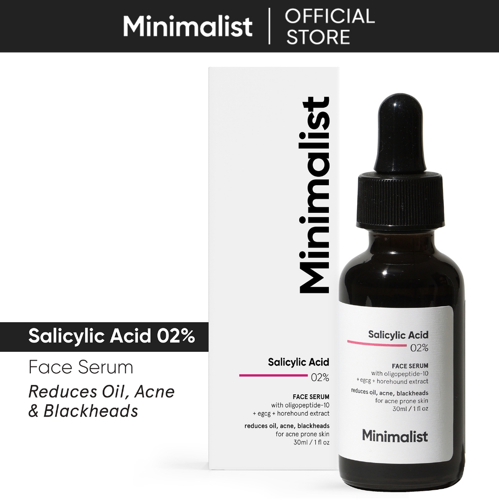 Minimalist 2% Salicylic Acid Serum For Acne, Blackheads & Whiteheads | Reduces Excess Oil & Unclogs Pore