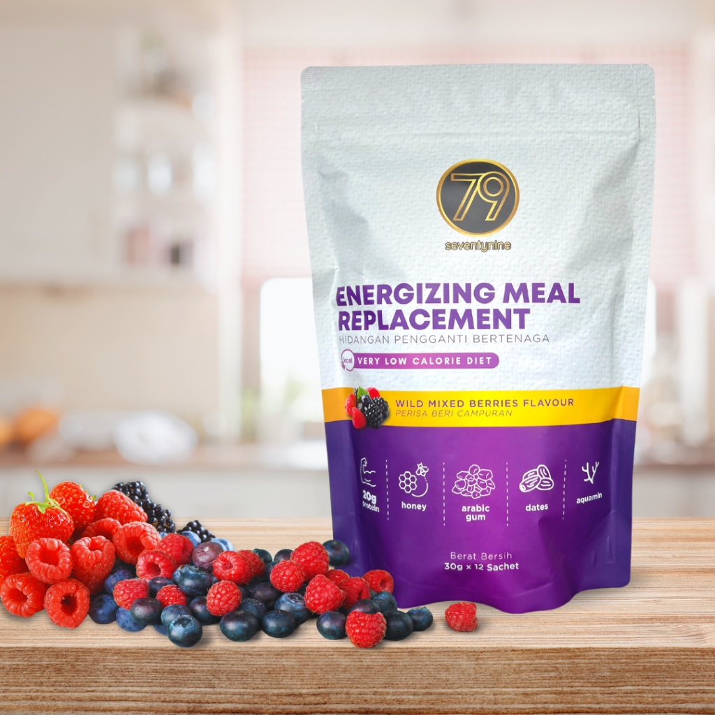 79 Wellness Energizing Meal Replacement Wild Mixed Berries Flavour Protein Shake Perisa Beri Liar