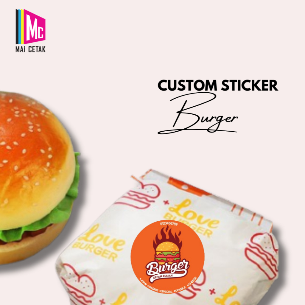MAICETAK - Sticker From 0.10 each pcs///Burger Sticker