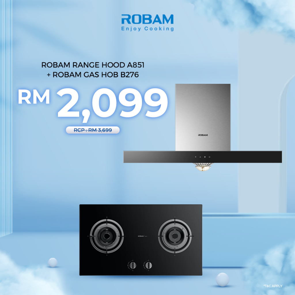 [NEW BUNDLE] ROBAM B276 Gas Hob High Flame Gas Burner + (A851/A817/A676/A670/A825) Hood